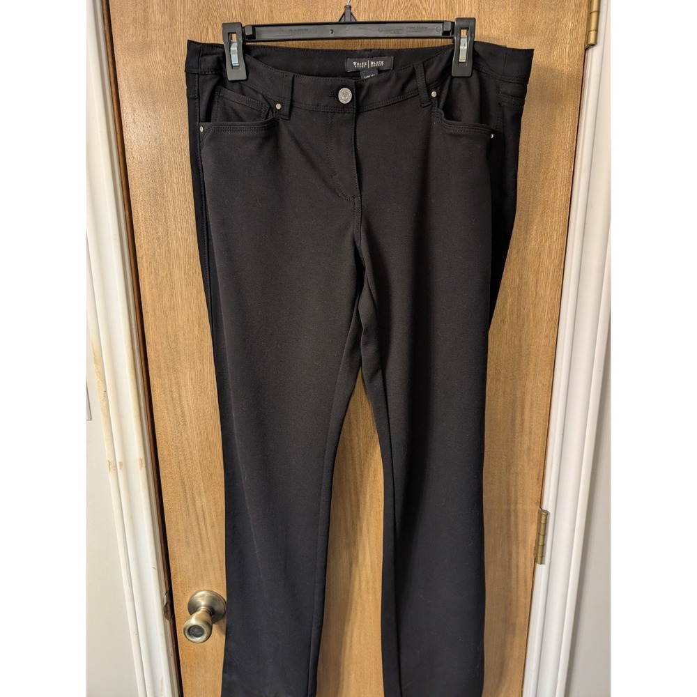 White House Black Market Slim Leg 10R Dress Pants Soft Stretch Black Size 10R